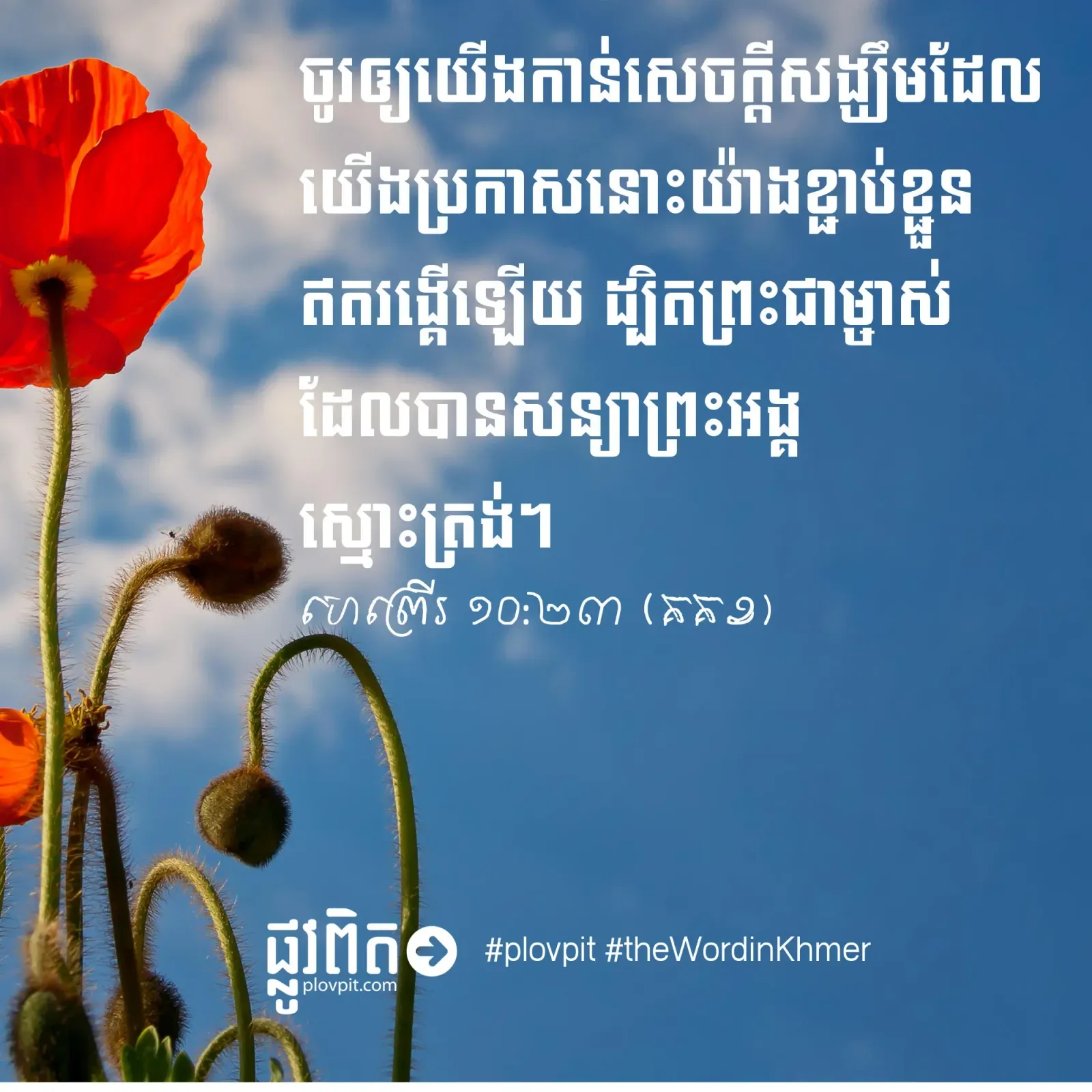 ចូរកាន់សេចក្ដីសង្ឃឹមឲ្យខ្ជាប់ខ្ជួន!